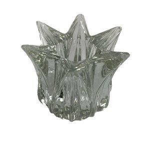 Single Crystal Tulip Design Taper Candle Holder 2"